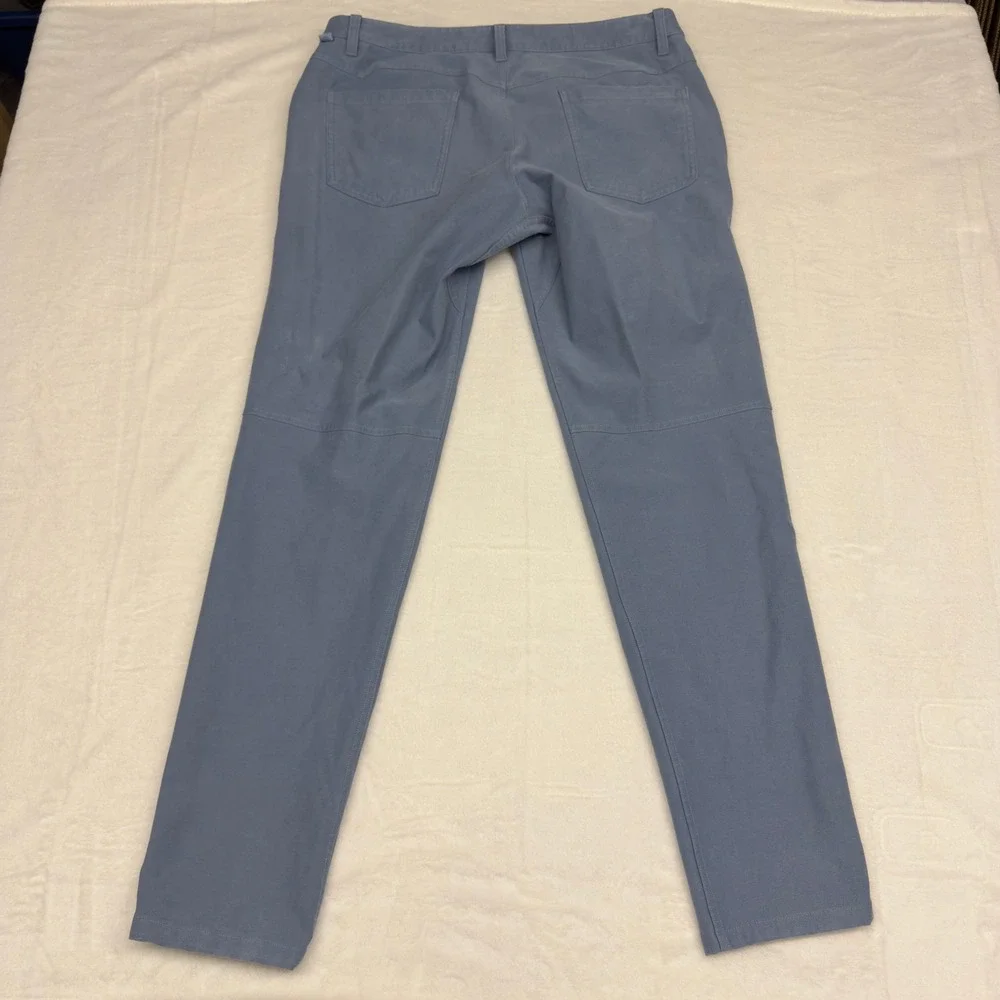 Lululemon Pants Mens 34x31 Slate Blue ABC Slim Fit Utilitech 5 Pocket Canvas